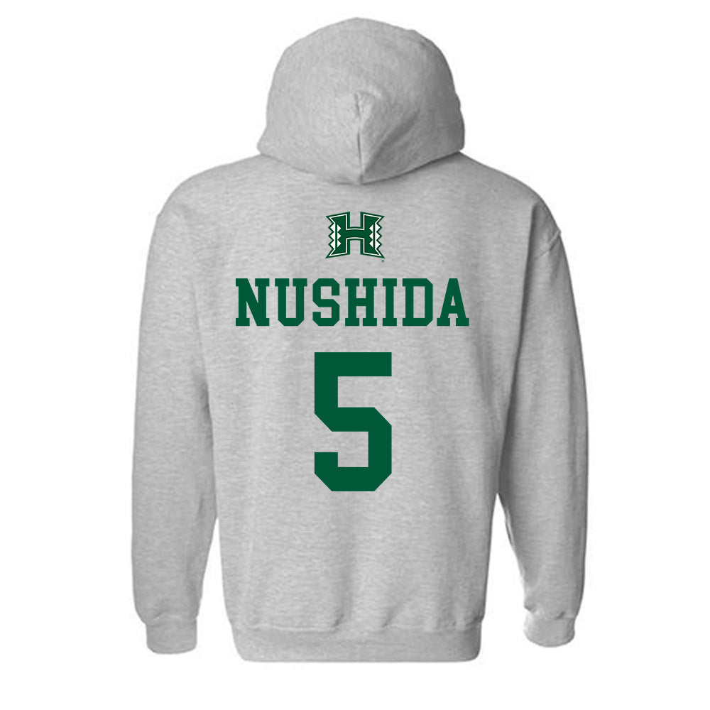 Hawaii - NCAA Baseball : Draven Nushida - Classic Shersey Hooded Sweatshirt-1