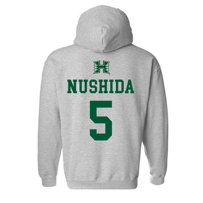 Hawaii - NCAA Baseball : Draven Nushida - Classic Shersey Hooded Sweatshirt-1