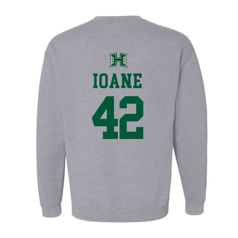 Hawaii - NCAA Football : Matteus Ioane - Classic Shersey Crewneck Sweatshirt-1