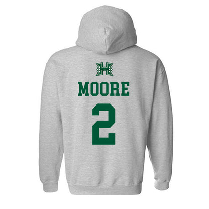 Hawaii - NCAA Football : Kona Moore - Classic Shersey Hooded Sweatshirt-1