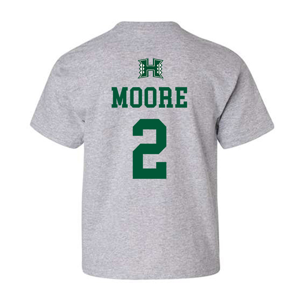 Hawaii - NCAA Football : Kona Moore - Classic Shersey Youth T-Shirt-1