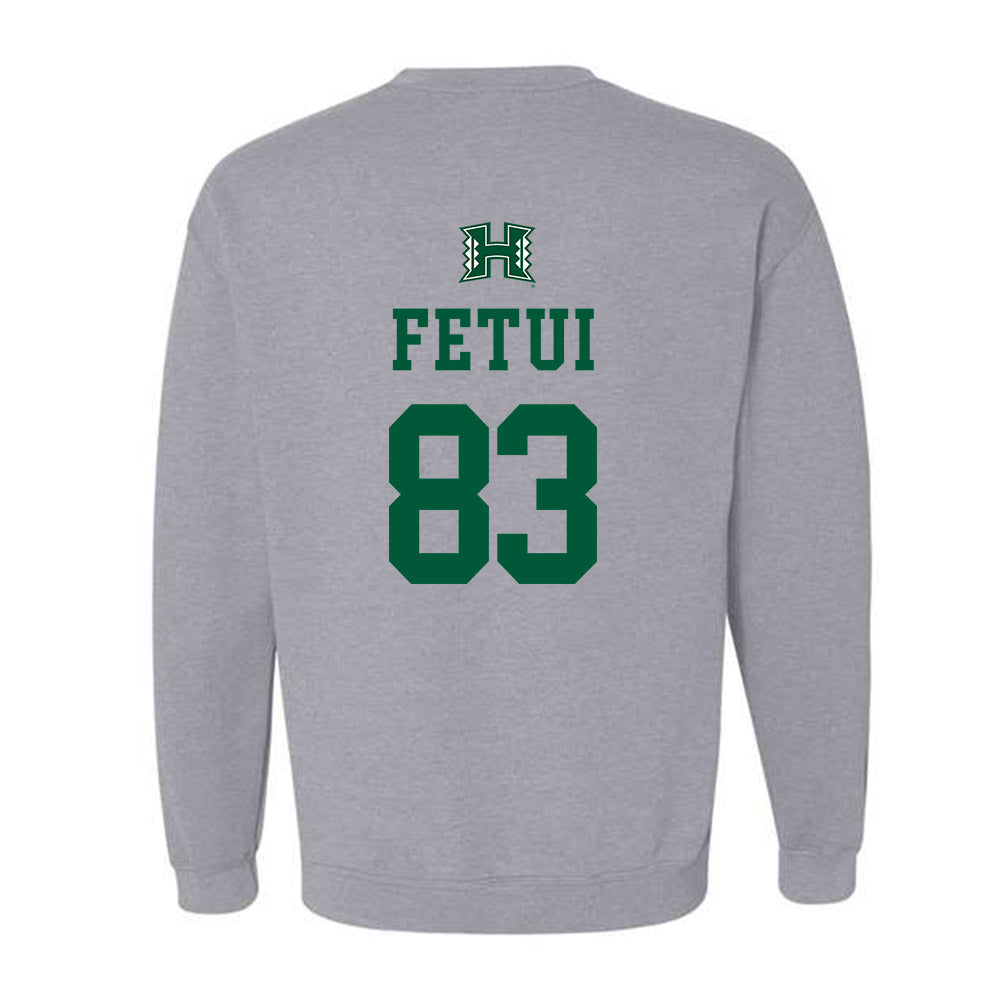 Hawaii - NCAA Football : Josiah Fetui - Classic Shersey Crewneck Sweatshirt-1
