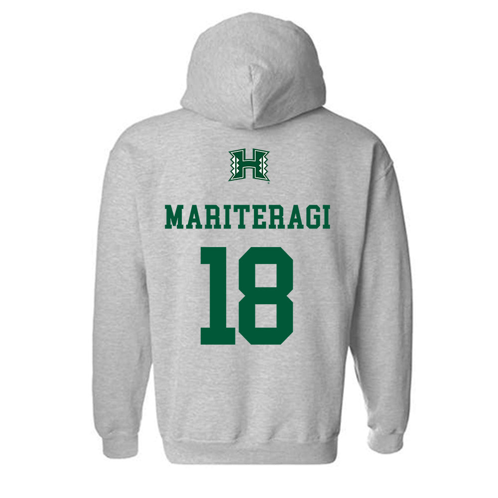 Hawaii - NCAA Football : Zaden Mariteragi - Classic Shersey Hooded Sweatshirt-1