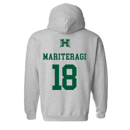 Hawaii - NCAA Football : Zaden Mariteragi - Classic Shersey Hooded Sweatshirt-1