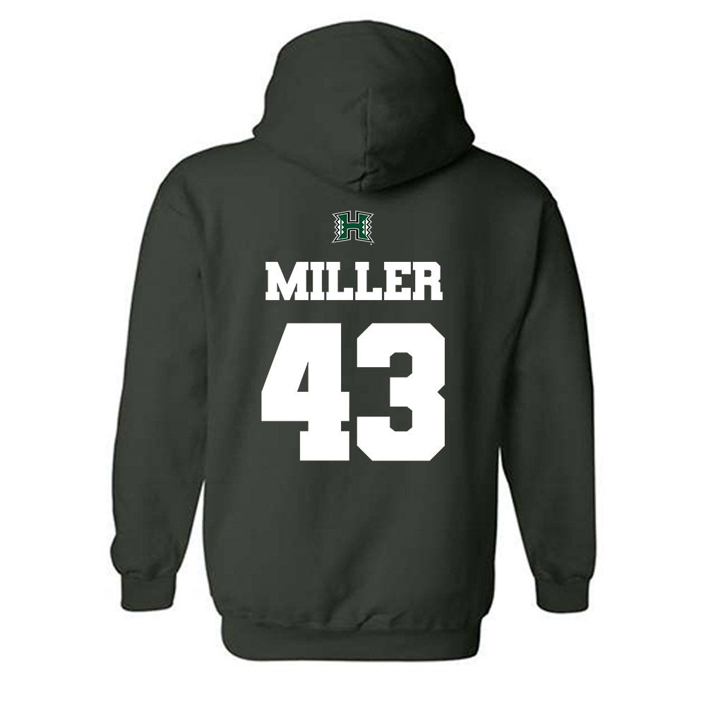 Hawaii - NCAA Football : Gannon Miller - Classic Shersey Hooded Sweatshirt-1
