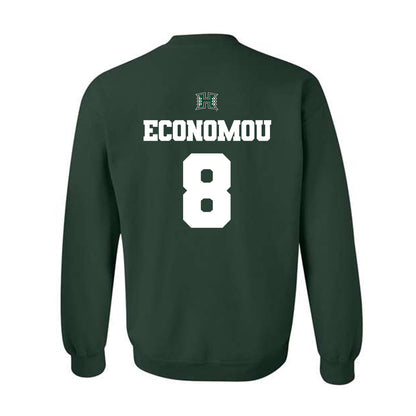 Hawaii - NCAA Men's Basketball : AJ Economou - Classic Shersey Crewneck Sweatshirt-1
