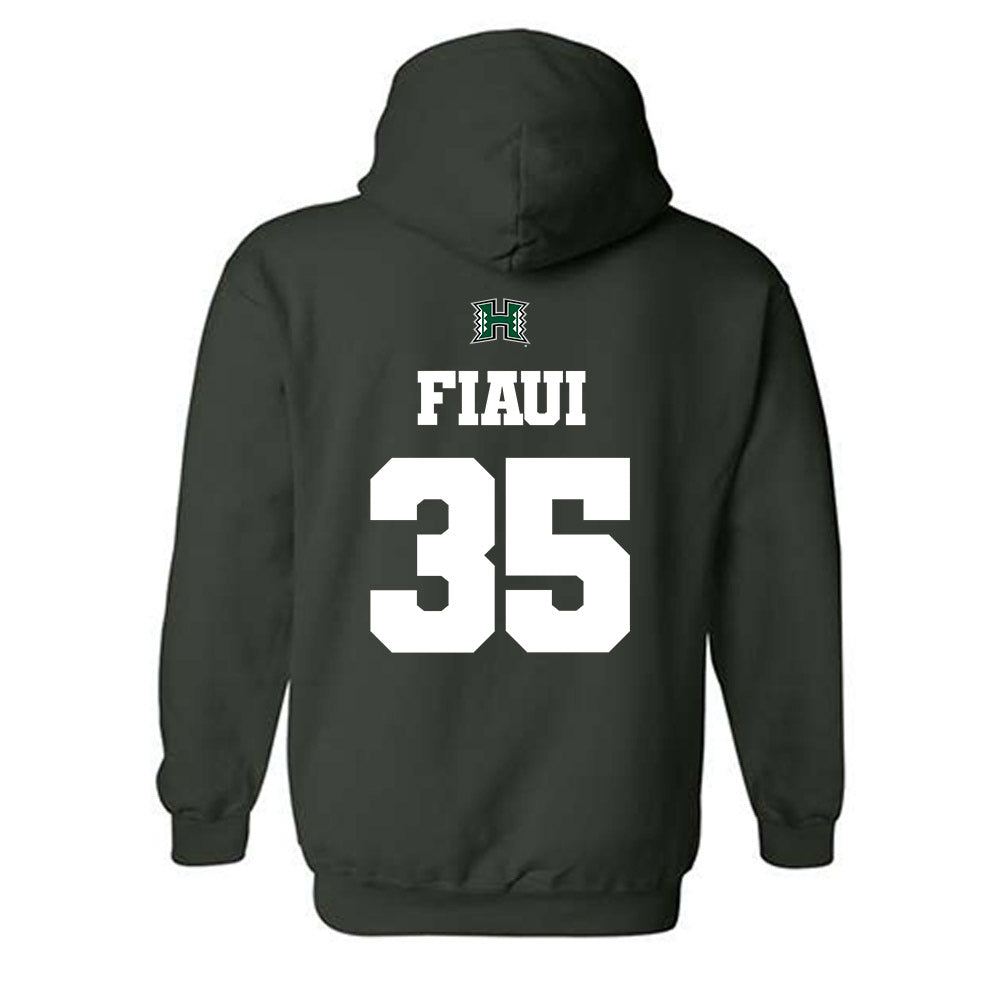 Hawaii - NCAA Football : Junior Fiaui - Classic Shersey Hooded Sweatshirt-1
