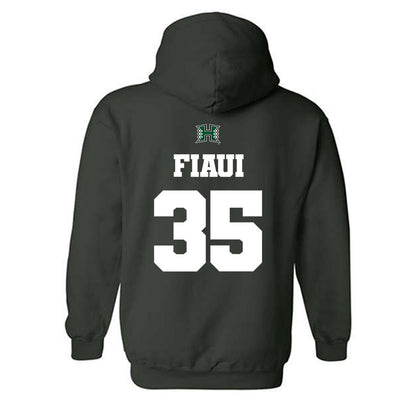 Hawaii - NCAA Football : Junior Fiaui - Classic Shersey Hooded Sweatshirt-1