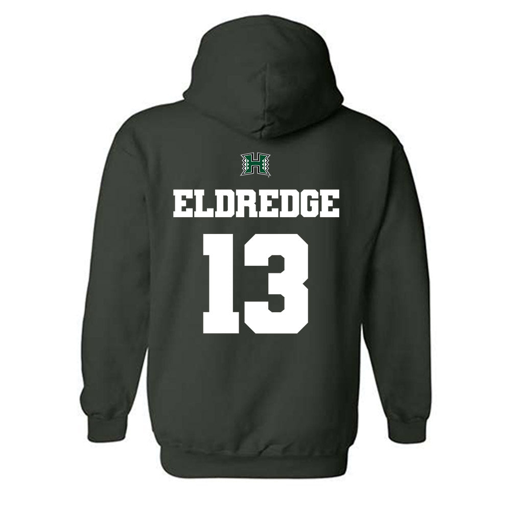 Hawaii - NCAA Football : Koa Eldredge - Classic Shersey Hooded Sweatshirt-1