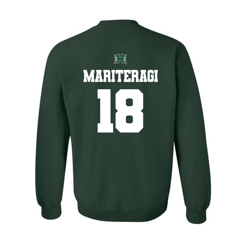 Hawaii - NCAA Football : Zaden Mariteragi - Classic Shersey Crewneck Sweatshirt-1