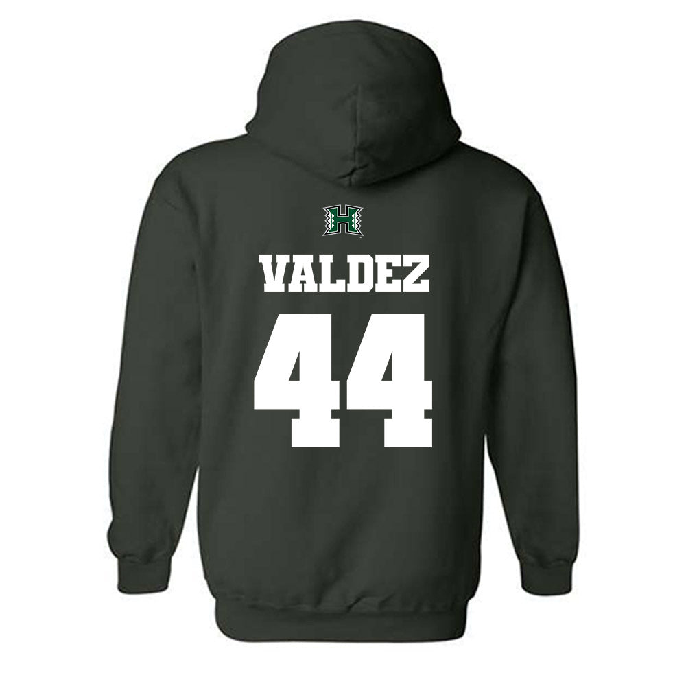 Hawaii - NCAA Baseball : Derek Valdez - Classic Shersey Hooded Sweatshirt-1
