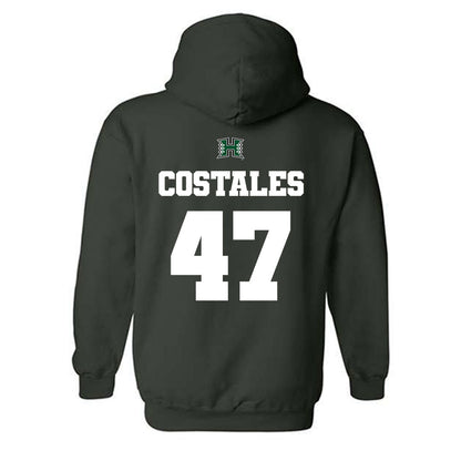 Hawaii - NCAA Football : Kingston Costales - Classic Shersey Hooded Sweatshirt-1