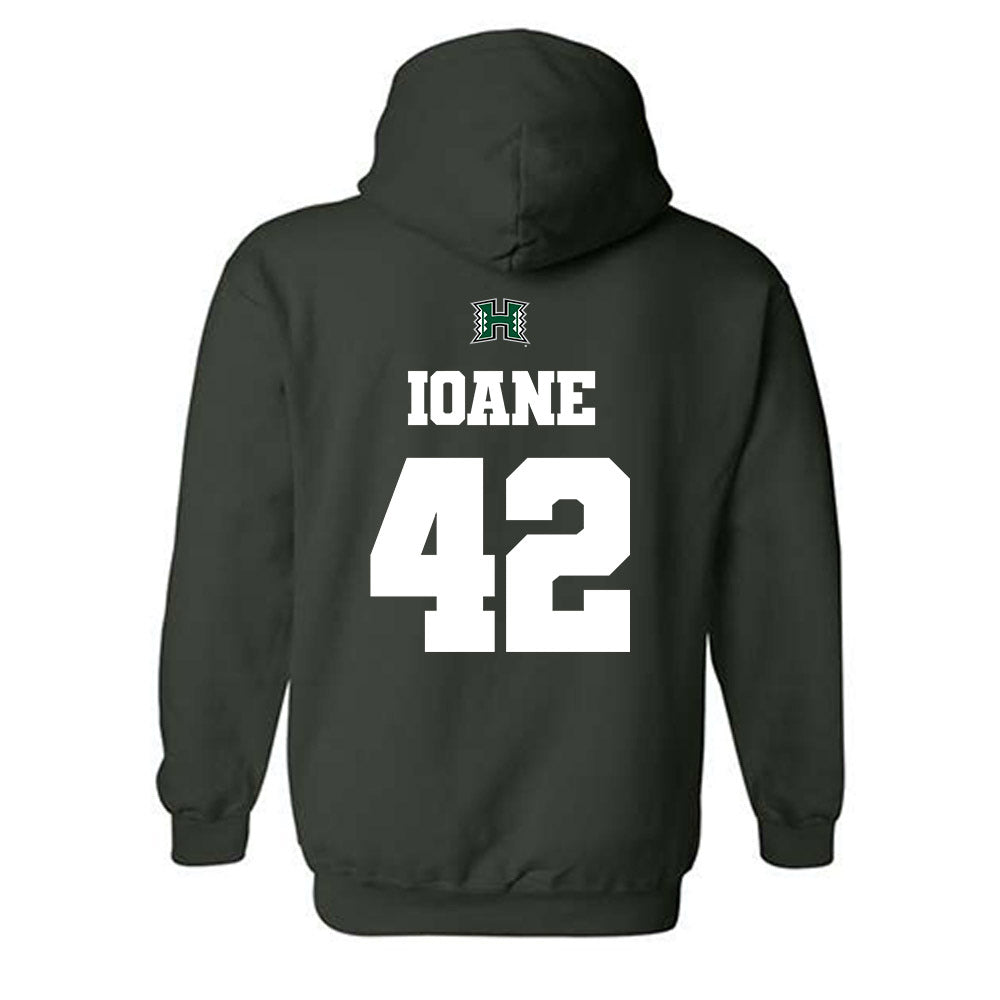 Hawaii - NCAA Football : Matteus Ioane - Classic Shersey Hooded Sweatshirt-1