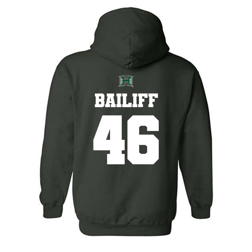 Hawaii - NCAA Football : Matthew Bailiff - Classic Shersey Hooded Sweatshirt-1