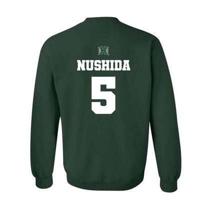 Hawaii - NCAA Baseball : Draven Nushida - Classic Shersey Crewneck Sweatshirt-1