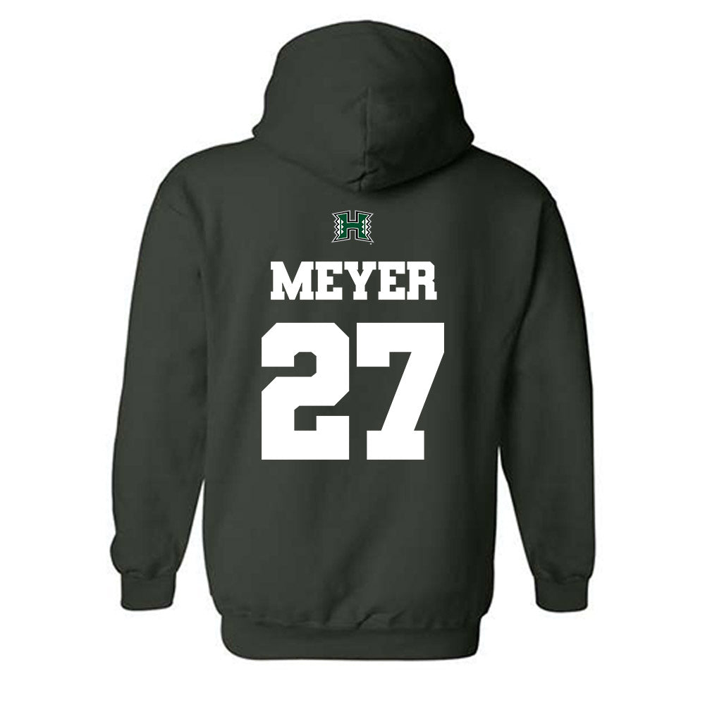 Hawaii - NCAA Football : Makanale'a Meyer - Classic Shersey Hooded Sweatshirt-1