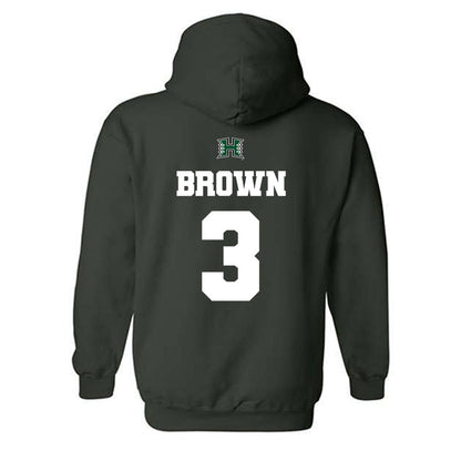 Hawaii - NCAA Football : Carson Brown - Classic Shersey Hooded Sweatshirt-1