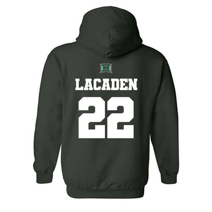 Hawaii - NCAA Football : Titan Lacaden - Classic Shersey Hooded Sweatshirt-1