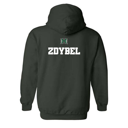 Hawaii - NCAA Men's Swimming & Diving : Adam Zdybel - Classic Shersey Hooded Sweatshirt-1