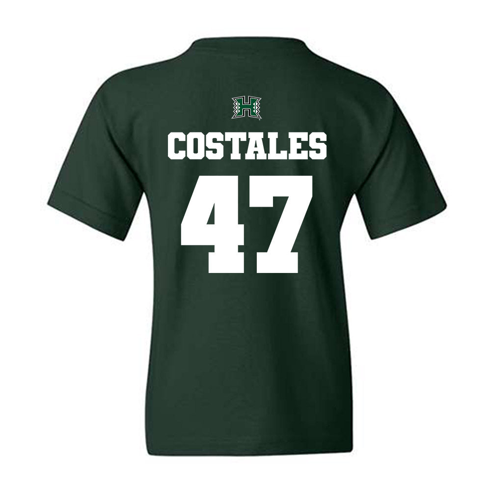 Hawaii - NCAA Football : Kingston Costales - Classic Shersey Youth T-Shirt-1