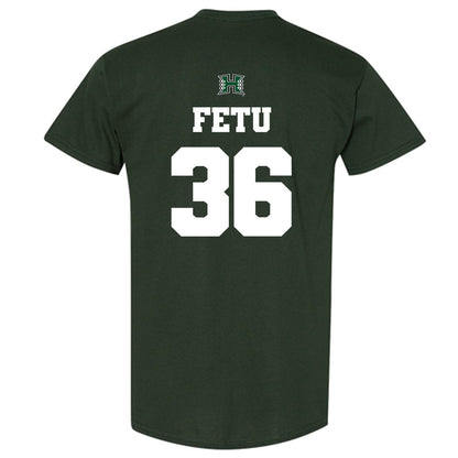 Hawaii - NCAA Football : Jordan Fetu - Classic Shersey T-Shirt-1