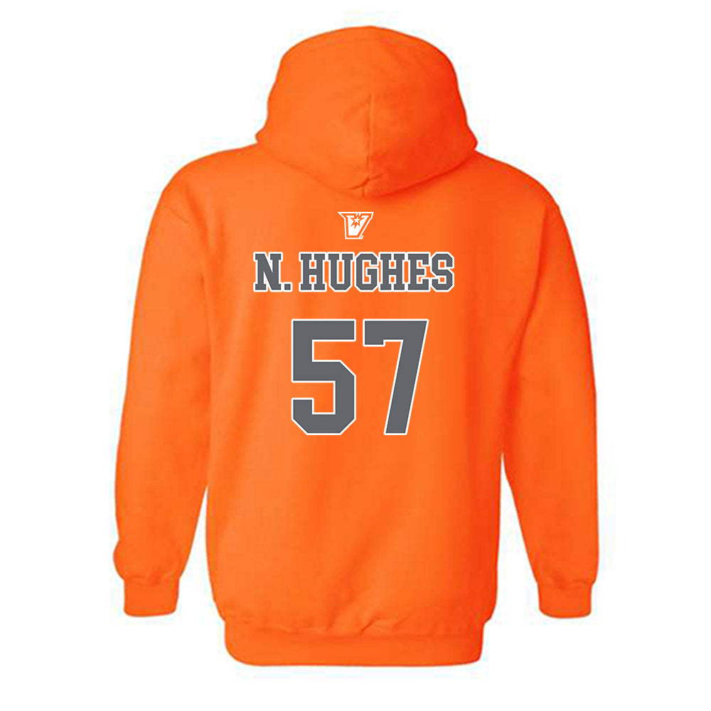 UTRGV - NCAA Football : Nick Hughes - Classic Shersey Hooded Sweatshirt-1