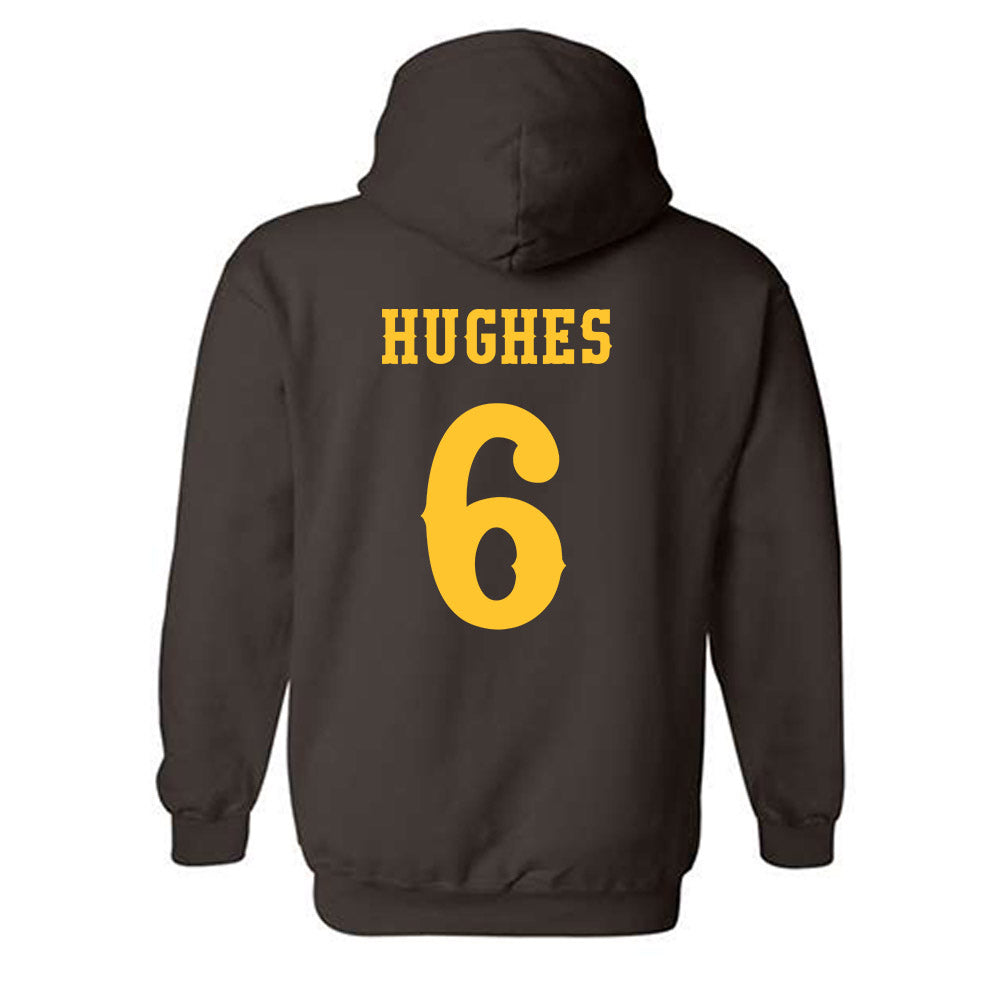 Wyoming - NCAA Football : Tyler Hughes - Classic Shersey Hooded Sweatshirt-1