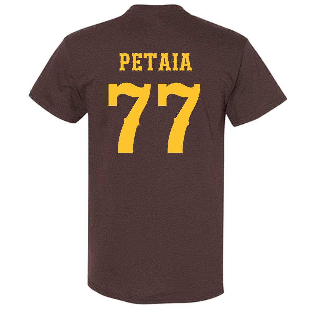 Wyoming - NCAA Football : Josiah Petaia - Classic Shersey T-Shirt-1