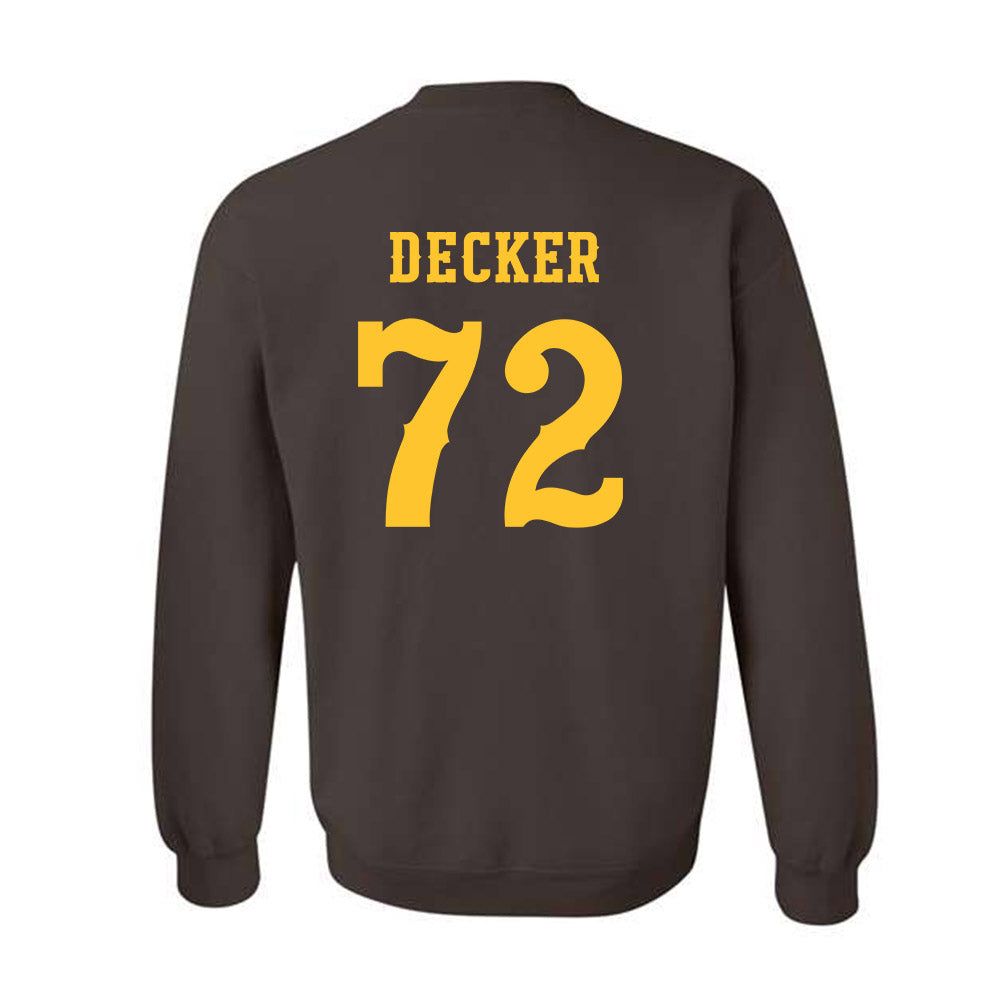 Wyoming - NCAA Football : Pierce Decker - Classic Shersey Crewneck Sweatshirt-1