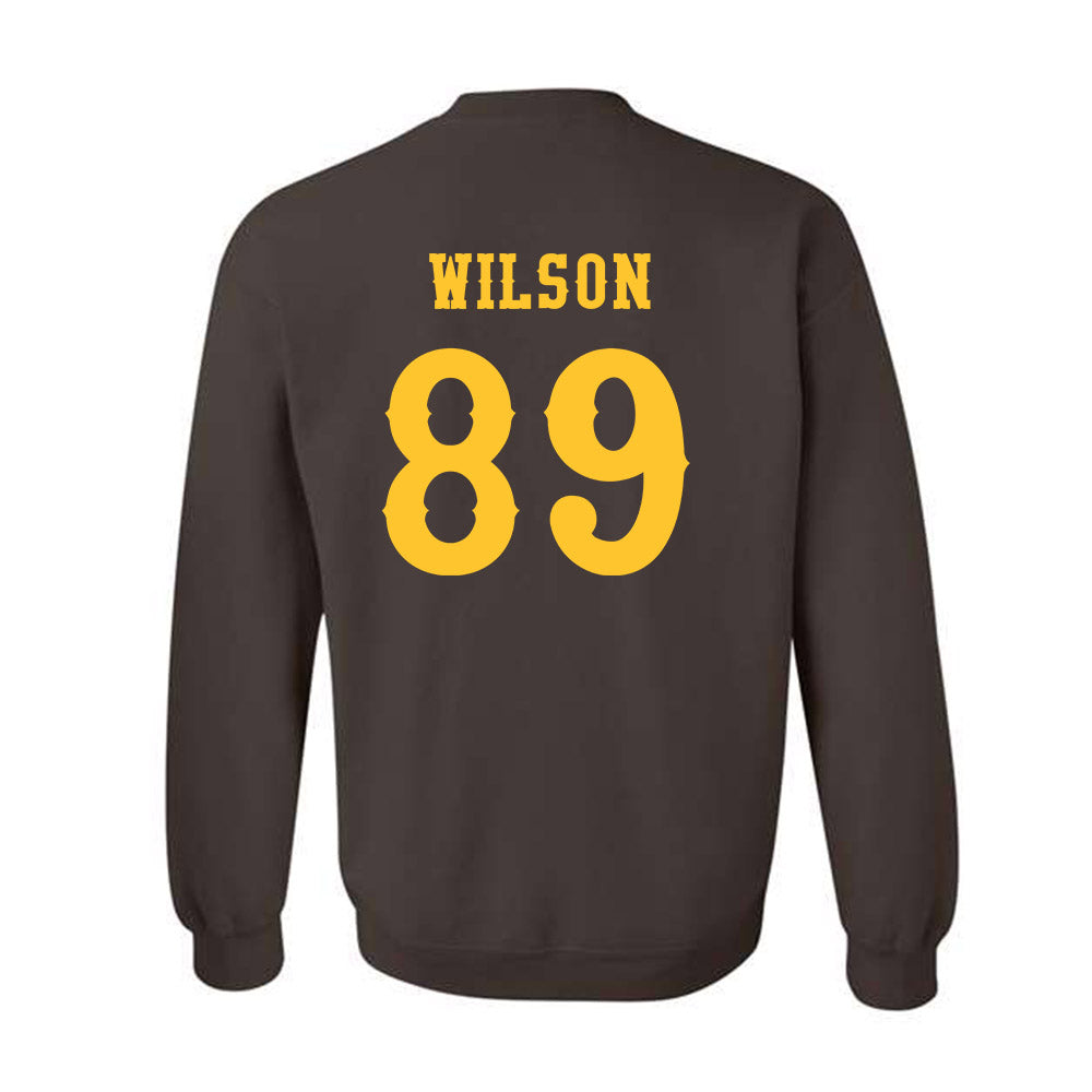 Wyoming - NCAA Football : Jake Wilson - Classic Shersey Crewneck Sweatshirt-1