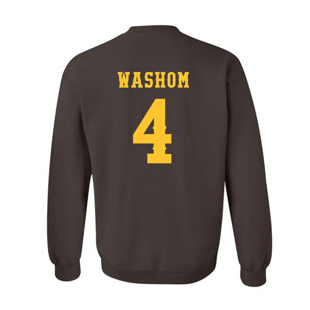 Wyoming - NCAA Football : Ke'Lyn Washom - Classic Shersey Crewneck Sweatshirt-1