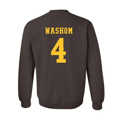 Wyoming - NCAA Football : Ke'Lyn Washom - Classic Shersey Crewneck Sweatshirt-1