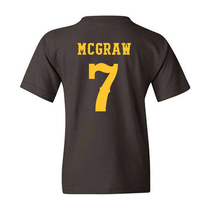 Wyoming - NCAA Football : Junus McGraw - Classic Shersey Youth T-Shirt-1