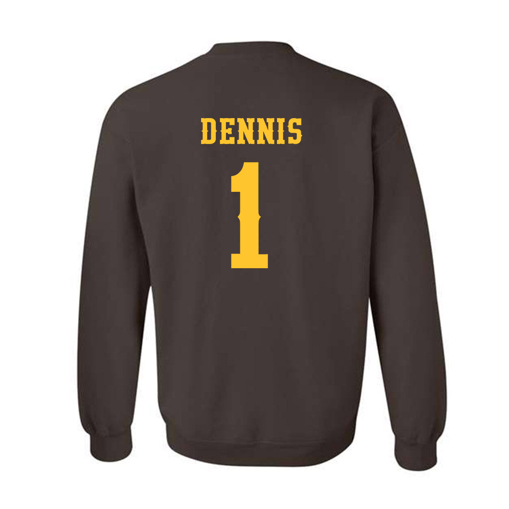 Wyoming - NCAA Men's Basketball : Damarion Dennis - Classic Shersey Crewneck Sweatshirt-1