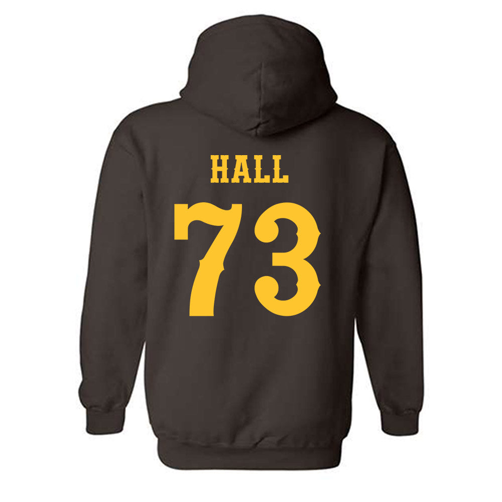 Wyoming - NCAA Football : Caleb Hall - Classic Shersey Hooded Sweatshirt-1