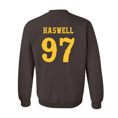 Wyoming - NCAA Football : Alexander Haswell - Classic Shersey Crewneck Sweatshirt-1