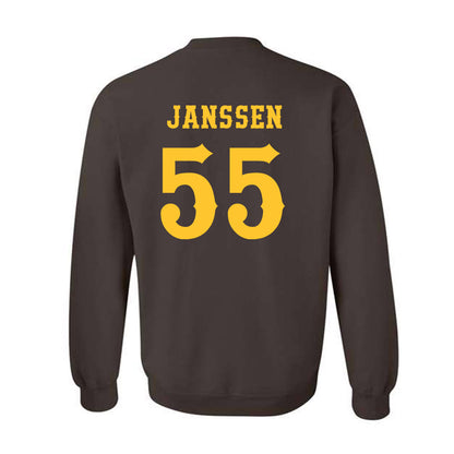 Wyoming - NCAA Football : Kalvin Janssen - Classic Shersey Crewneck Sweatshirt-1