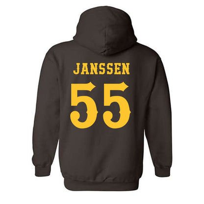 Wyoming - NCAA Football : Kalvin Janssen - Classic Shersey Hooded Sweatshirt-1