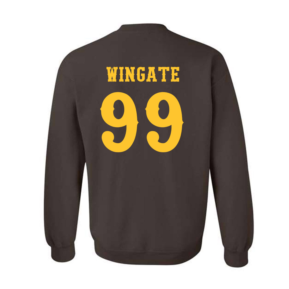 Wyoming - NCAA Football : Donnie Wingate - Classic Shersey Crewneck Sweatshirt-1