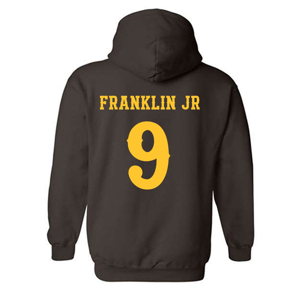 Wyoming - NCAA Football : Travis Franklin Jr - Classic Shersey Hooded Sweatshirt-1
