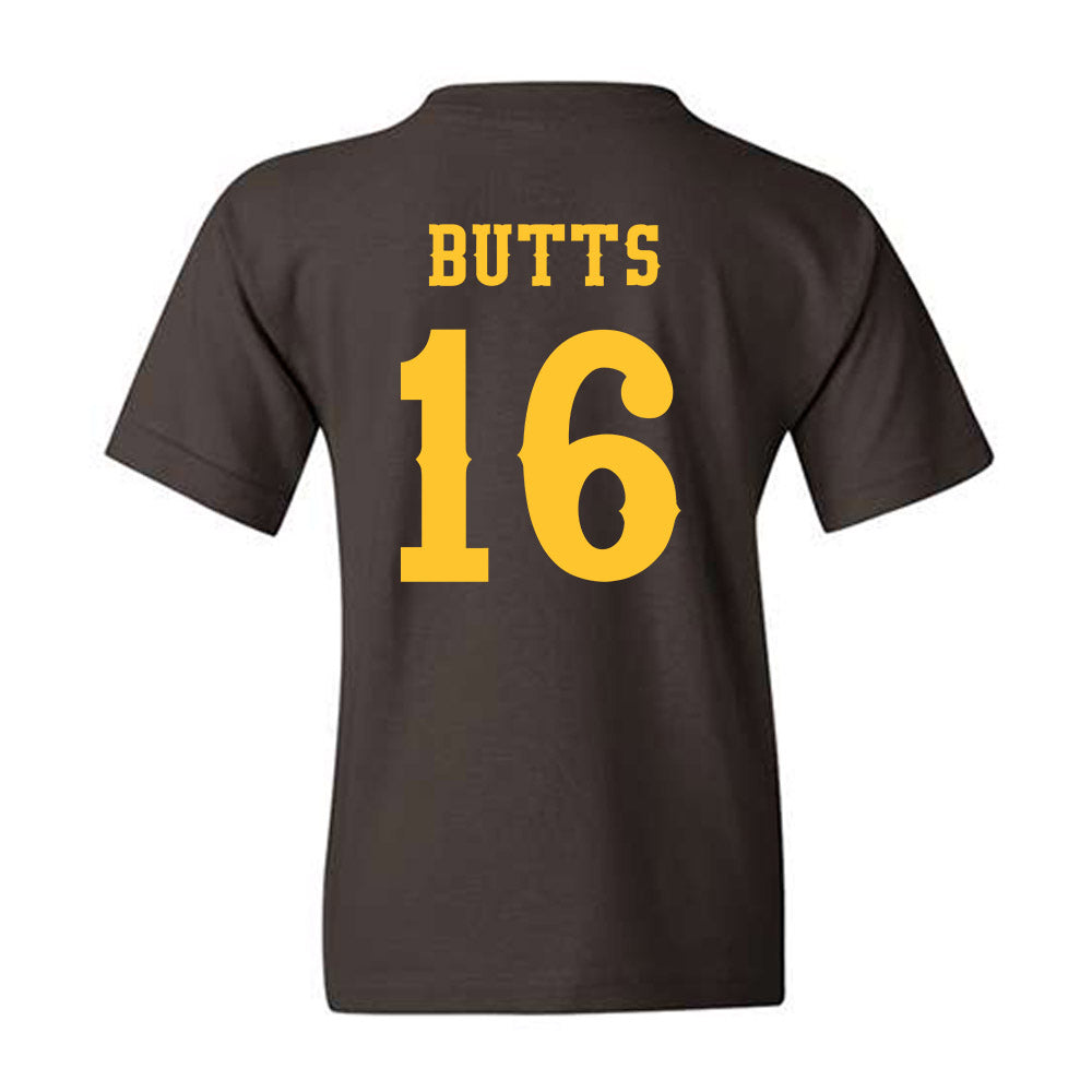 Wyoming - NCAA Football : Karson Butts - Classic Shersey Youth T-Shirt-1