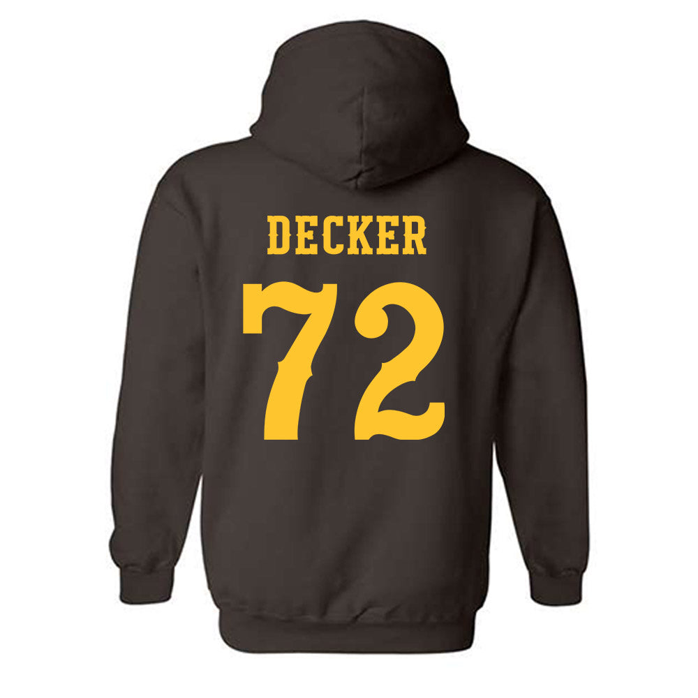 Wyoming - NCAA Football : Pierce Decker - Classic Shersey Hooded Sweatshirt-1