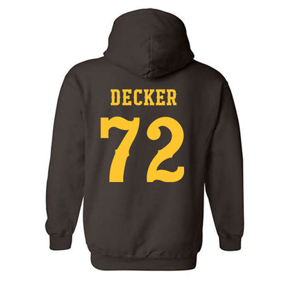 Wyoming - NCAA Football : Pierce Decker - Classic Shersey Hooded Sweatshirt-1