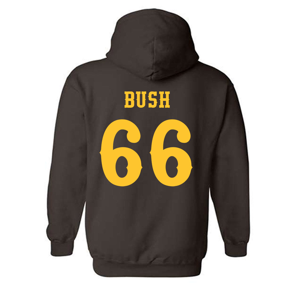 Wyoming - NCAA Football : Johnathan Bush - Classic Shersey Hooded Sweatshirt-1