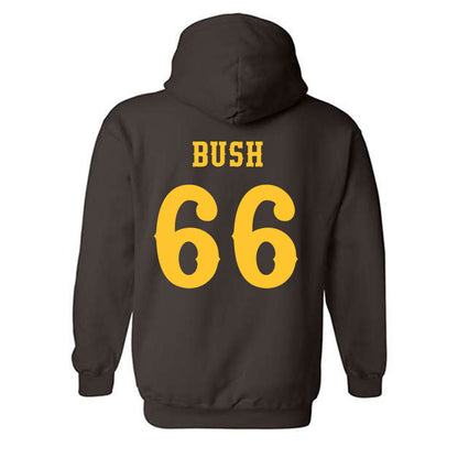Wyoming - NCAA Football : Johnathan Bush - Classic Shersey Hooded Sweatshirt-1
