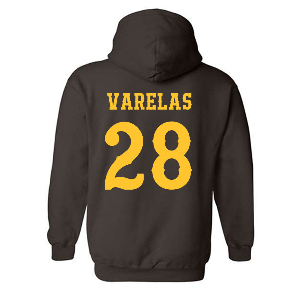 Wyoming - NCAA Football : Nikos Varelas - Classic Shersey Hooded Sweatshirt-1