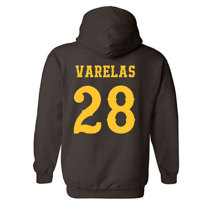 Wyoming - NCAA Football : Nikos Varelas - Classic Shersey Hooded Sweatshirt-1