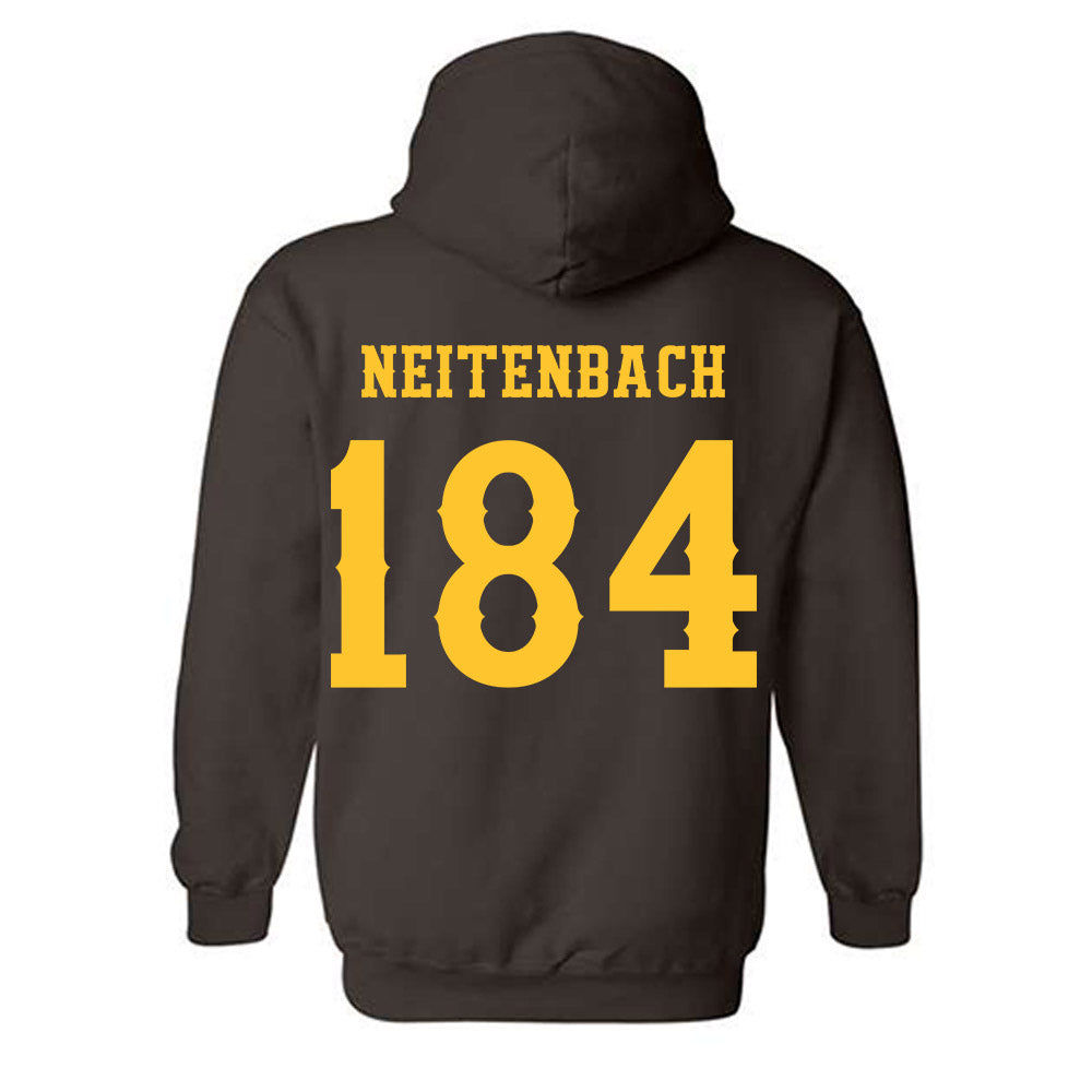 Wyoming - NCAA Wrestling : Eddie Neitenbach - Classic Shersey Hooded Sweatshirt-1