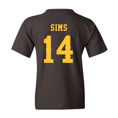 Wyoming - NCAA Football : Landon Sims - Classic Shersey Youth T-Shirt-1