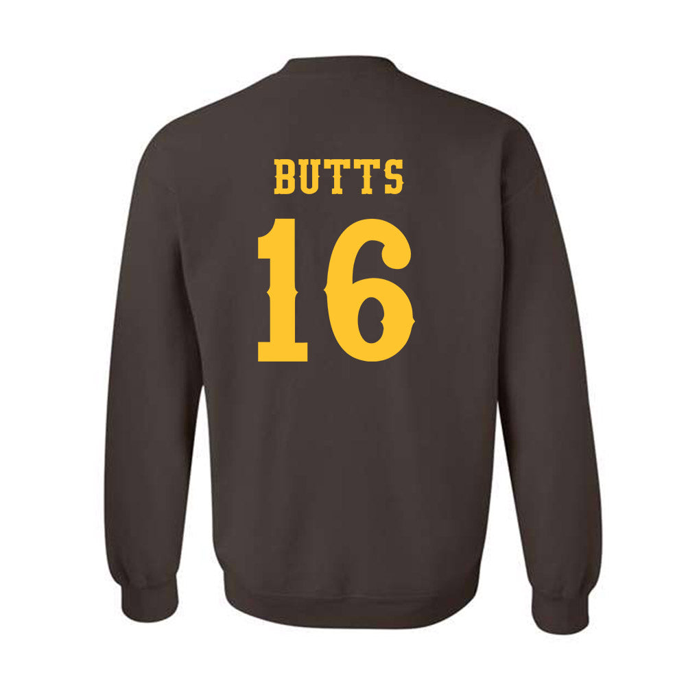 Wyoming - NCAA Football : Karson Butts - Classic Shersey Crewneck Sweatshirt-1
